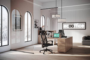 Кресло бюджетное SMART Черная ткань / Пластик фото